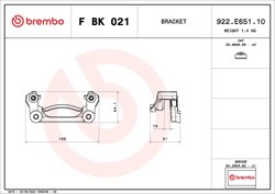 Set montaj etriere frana Brembo F BK 021