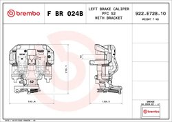 Etrier frana Brembo F BR 024B
