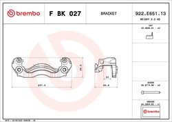 Set montaj etriere frana Brembo F BK 027