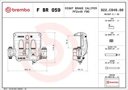 Etrier frana Brembo F BR 059