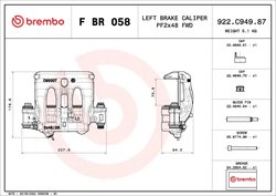 Etrier frana Brembo F BR 058