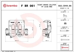 Etrier frana Brembo F BR 061