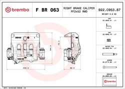 Etrier frana Brembo F BR 063