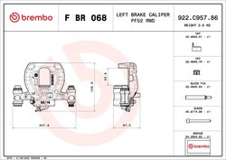 Etrier frana Brembo F BR 068