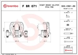 ETRIER FRANA BREMBO F BR 071 - Compatibil cu MERCEDES-BENZ