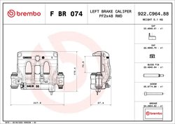 ETRIER FRANA BREMBO F BR 074 - Compatibil cu MERCEDES-BENZ