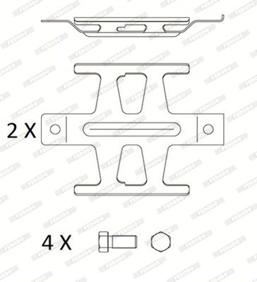 SET ACCESORII PLACUTE FRANA FERODO FAC174 - Compatibil cu MERCEDES-BENZ