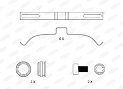 Set accesorii placute frana Beral FAC175