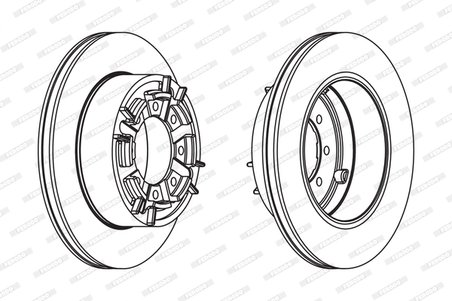 DISC FRANA FERODO FCR140A - Compatibil cu IVECO, RENAULT TRUCKS