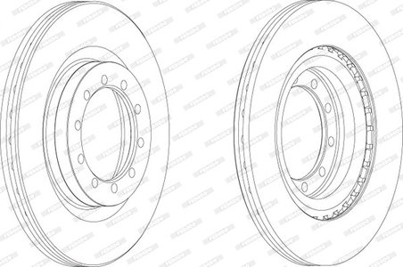 DISC FRANA FERODO FCR183A - Compatibil cu RENAULT, RENAULT TRUCKS