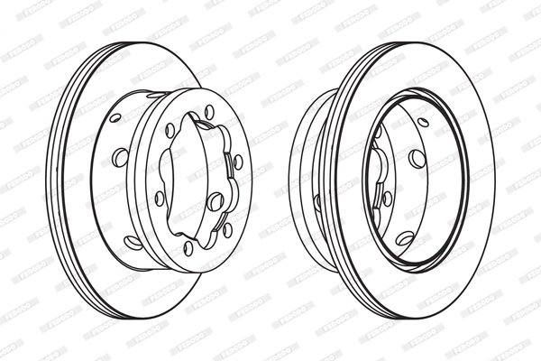 DISC FRANA FERODO FCR191A - Compatibil cu MERCEDES-BENZ, VW