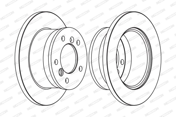 DISC FRANA FERODO FCR229A - Compatibil cu MERCEDES-BENZ, MULTICAR, VW