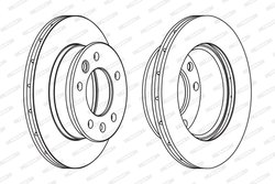 DISC FRANA FERODO FCR228A - Compatibil cu MERCEDES-BENZ, MULTICAR, VW