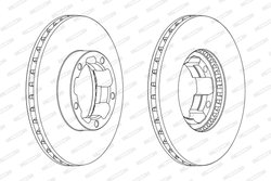 DISC FRANA FERODO FCR261A - Compatibil cu NISSAN