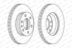 DISC FRANA FERODO FCR310A - Compatibil cu MERCEDES-BENZ, VW