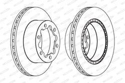 DISC FRANA FERODO FCR312A - Compatibil cu MERCEDES-BENZ, VW