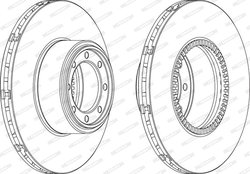 DISC FRANA FERODO FCR321A - Compatibil cu IVECO