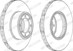 DISC FRANA FERODO FCR321A - Compatibil cu IVECO