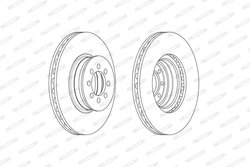 DISC FRANA FERODO FCR335A - Compatibil cu MERCEDES-BENZ