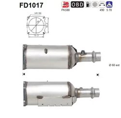 FILTRU DE PARTICULE AS FD1017 - Compatibil cu PEUGEOT