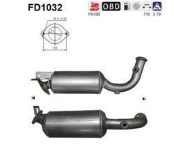 FILTRU DE PARTICULE AS FD1032 - Compatibil cu NISSAN, OPEL, RENAULT, VAUXHALL