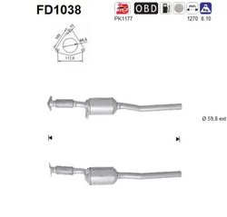 FILTRU DE PARTICULE AS FD1038 - Compatibil cu RENAULT