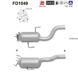 FILTRU DE PARTICULE AS FD1049 - Compatibil cu PORSCHE