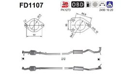 FILTRU DE PARTICULE AS FD1107 - Compatibil cu CITROEN, PEUGEOT