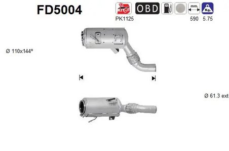 FILTRU DE PARTICULE AS FD5004 - Compatibil cu BMW