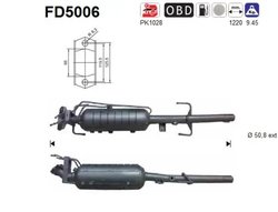 FILTRU DE PARTICULE AS FD5006 - Compatibil cu MAZDA