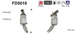 FILTRU DE PARTICULE AS FD5018 - Compatibil cu BMW