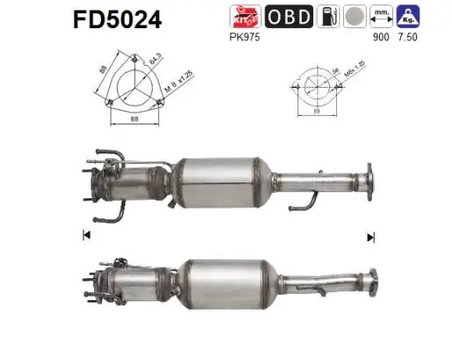 FILTRU DE PARTICULE AS FD5024 - Compatibil cu ALFA ROMEO