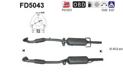 FILTRU DE PARTICULE AS FD5043 - Compatibil cu OPEL, VAUXHALL
