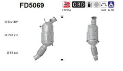 FILTRU DE PARTICULE AS FD5069 - Compatibil cu BMW