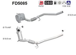 FILTRU DE PARTICULE AS FD5085 - Compatibil cu AUDI, SEAT, SKODA, VW