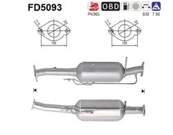 FILTRU DE PARTICULE AS FD5093 - Compatibil cu FORD