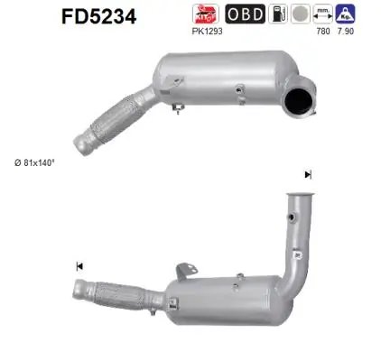 FILTRU DE PARTICULE AS FD5234 - Compatibil cu MERCEDES-BENZ