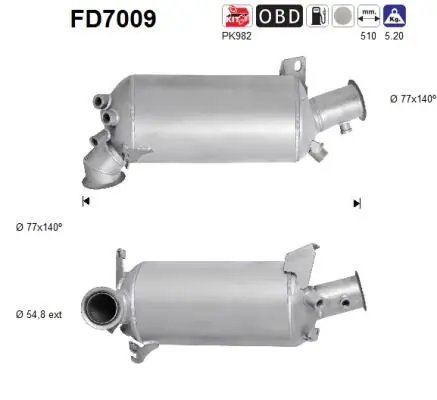 FILTRU DE PARTICULE AS FD7009 - Compatibil cu VW