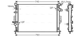 RADIATOR RACIRE MOTOR AVA QUALITY COOLING FDA2425 - Compatibil cu FORD, LAND ROVER, VOLVO