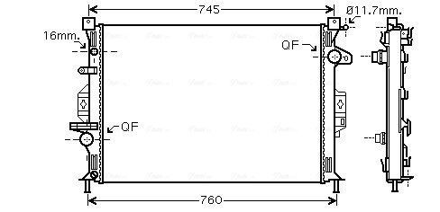 RADIATOR RACIRE MOTOR AVA QUALITY COOLING FDA2425 - Compatibil cu FORD, LAND ROVER, VOLVO