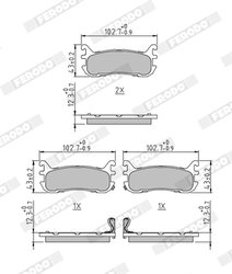 Set placute frana Ferodo FDB1012