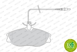 SET PLACUTE FRANA FERODO FDB1063 - Compatibil cu CITROEN, PEUGEOT