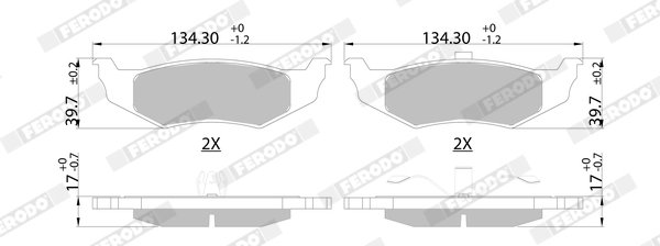 Set placute frana Ferodo FDB1099