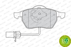 SET PLACUTE FRANA FERODO FDB1323 - Compatibil cu AUDI, SEAT, SKODA, VW, VW (SVW)
