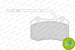 SET PLACUTE FRANA FERODO FDB1379 - Compatibil cu PEUGEOT