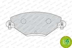 SET PLACUTE FRANA FERODO FDB1411 - Compatibil cu CITROEN