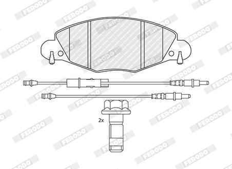 SET PLACUTE FRANA FERODO FDB1412 - Compatibil cu CITROEN