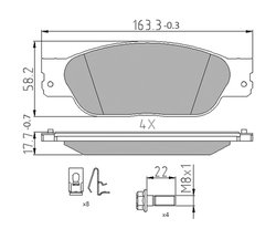 Set placute frana Ferodo FDB1485