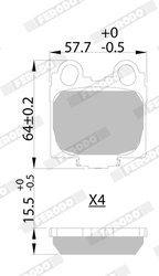 Set placute frana Ferodo FDB1610