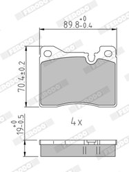 Set placute frana Ferodo FDB163